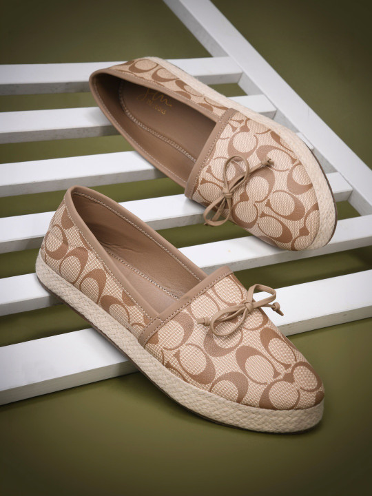Women Printed Mocha Mousse Espadrilles